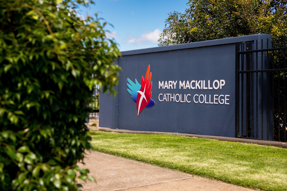 Signage outside Mary MacKillop College